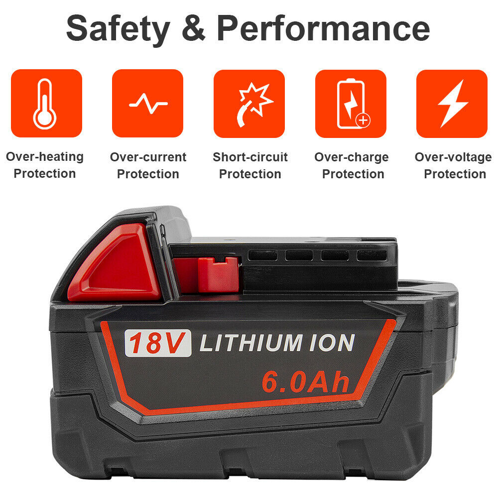 18V Battery for Milwaukee FUEL M18 M18B M18B2 M18B4 M18BX cordless tools 18V Battery for Milwaukee FUEL M18 M18B M18B2 M18B4 M18BX cordless tools